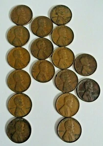 Lot 17 Lincoln Wheat Pennies 1937 1938 1939  - Bild 1 von 5