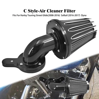 Elemento de filtro de filtro de aire gris con succión Itnake Fit para Harley Electra Glide 2016 Foto 1 de 4