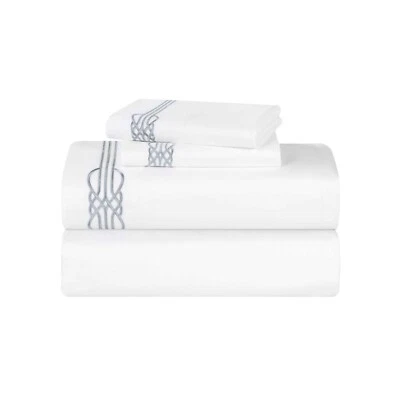 Moonlawn Cotton Gold Embroidered Soft Breathable Deep Pocket Bed Sheet Set - Image 1 of 3