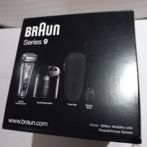 BRAUN SERIES 9 RASIERER 9295 CC CHROM MIT REINIGUNGS- UND LADESTATION - Bild 1 von 9