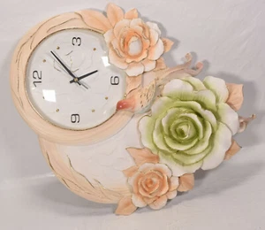 Reloj de Pared Relife Design Resina Pájaro y Flor Firmado en Certificado Trasero - Imagen 1 de 8