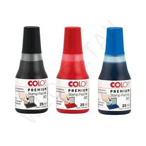 COLOP 801 Stamp Pad Ink 25ml Black Red Blue 801BK 801RD 801BE Brand New - Picture 1 of 6