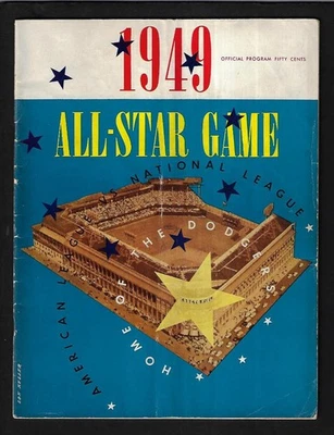 1949 MLB All Star Game Program, Ebbets Field, Jackie Robinson, Campanella - EX++ - Image 1 of 4
