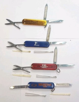 Vintage 4 Victorinox Gentlemen's Advertising Pocket Knives - Image 1 of 4