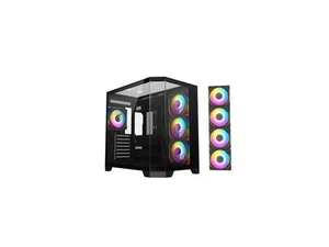 Ordinateur gamer DIYPC ARGB-N8-BK noir double USB3.0/ 1 x type C verre trempé ATX - Photo 1/5