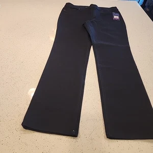 Neu mit Etikett Gloria Vanderbilt Avery schwarze Hose gerades Bein zum Überziehen 14 schlankmachend - Bild 1 von 8