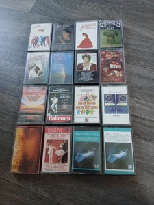 JOB LOT OF 16 POP & ROCK CASSETTE TAPE ALBUMS : Elton John Carpenters Etc  - Picture 1 of 5