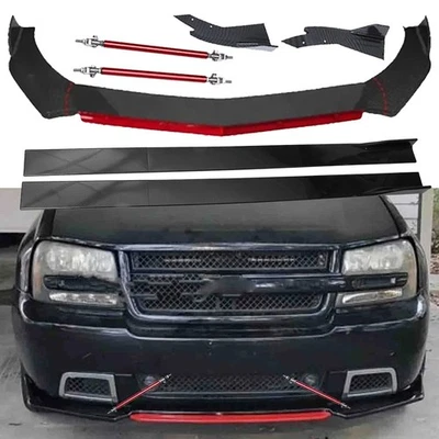 Front Bumper Rear Lip Spoiler Splitters Carbon Fiber For Chevy Trailblazer SS B Foto 1 de 4