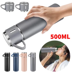 Isolierflasche Edelstahl 500ML Thermoskanne Kalt & Warm+ - Bild 1 von 16