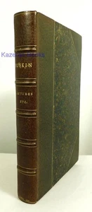 John Ruskin 1st Edition Fazakerley Leather Book Lectures Architecture & Painting - Picture 1 of 23