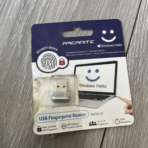 ARCANITE USB Fingerprint Reader for Windows 11/10 , Akfsd-07 - package damaged - Afbeelding 1 van 4