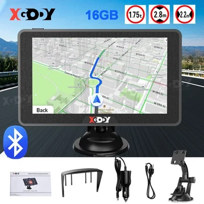 XGODY HD Auto GPS Navi Truck BUS PKW TAXI LKW Navigationsgerät 7 Zoll Bluetooth - Bild 1 von 4