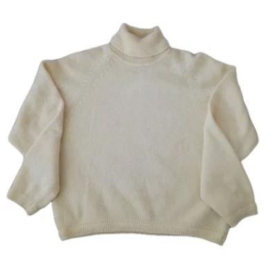 Suéter Pullover de Colección CHAUS Lana de Cordero Angora Cuello Alto Mantequilla Dolman Mujeres Grande Foto 1 de 4