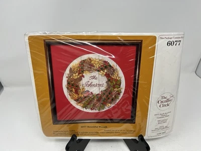 Bountiful Wreath Creative Circle 6077  needlepoint Thanksgiving  Holiday Fall - Image 1 of 4