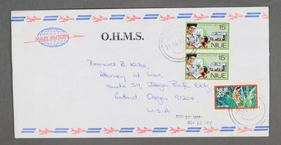 MayfairStamps Niue 1977 Par Escuela Dental Clínica OHMS a Portland O Correo Aéreo C Foto 1 de 2