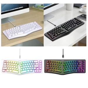 Wired Gaming Keyboard Accessories Ergonomic Design Backlit Modes - Picture 1 of 12
