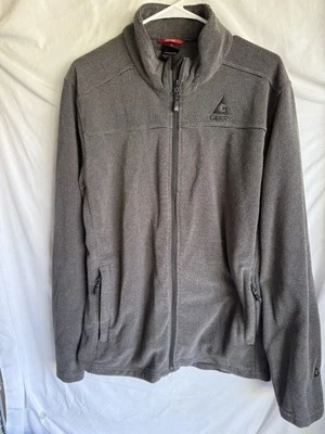 Chaqueta polar térmica Gerry para hombre L gris carbón tejida cremallera completa logotipo Foto 1 de 3