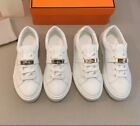 MW010879 - FASHION BUCKLE LACE UP WHITE TRAINERS SNEAKERS (SIZE 35 - 40)
