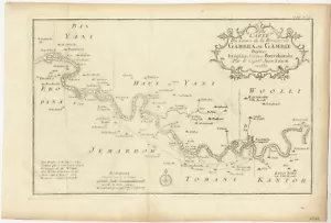 Antique Map of Gambia, West Africa - Picture 1 of 1