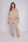Ladies 2pc Zipper Top Jacket Front Pocket and Joggers CoOrd Set Casual Tracksuit