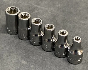NEW! Snap-on Tools 6pc 1/4” Dr Chrome Inverted Torx Socket Set E4-E10 Sockets - Picture 1 of 5