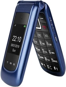 GSM Seniorenhandy Klapphandy ohne Vertrag,Großtasten Mobiltelefon (Blau) NEU - Bild 1 von 8