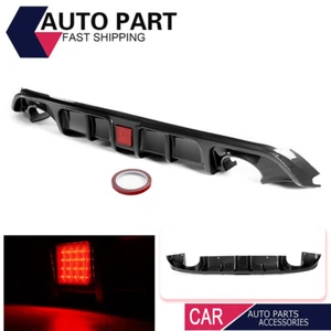 Carbon Fiber Rear Diffuser Bumper W/Light Lamp Fits Infiniti Q60 2017-2022 Set - Picture 1 of 10
