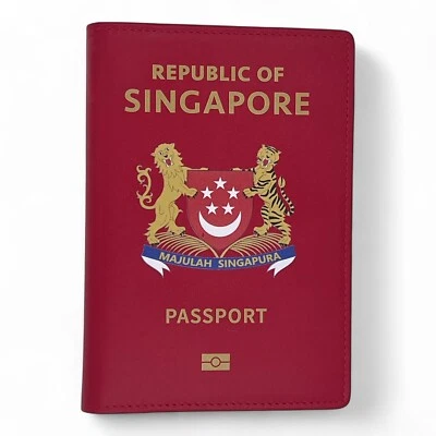 Singapore Genuine Leather Crafted Travel Passport Wallet/Holder - Image 1 of 4