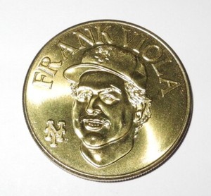 1990 Sport Stars BanDai Collector Brass Coin Token Frank Viola New York Mets