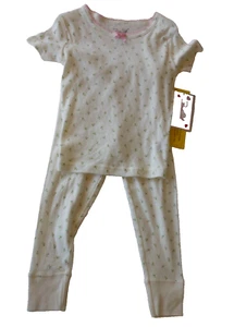 Rene Rofe Little Girls 4T Cotton Thermal Sleep Set Snug Fit Petite Floral Gift - Picture 1 of 6