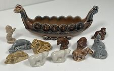 Vintage Wade of England Porcelain Viking Dragon With 12 Wade Animals. EXCELLENT!