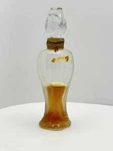 Vintage Guerlain Shalimar Crystal Bottle Rose stopper pure Parfum 50% full Rare - Picture 1 of 5