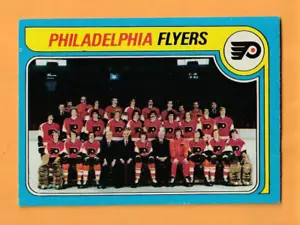 Tarjeta del equipo Philadelphia Flyers Topps #255 1979-80 escrita en la parte posterior - Imagen 1 de 2