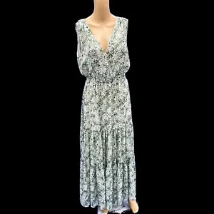 Maxi abito smanicato Banana Republic multicolore floreale a strati - Taglia S - Foto 1 di 5