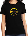Ladies Halloween Evil Smiley Face T-Shirt