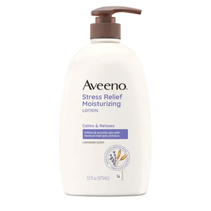 Aveeno Stress Relief Moisturizing Body Lotion with Lavender Scent, 33 FL OZ - Picture 1 of 12