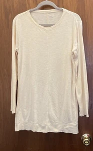 J Jill Top Women’s Medium Yellow Long Sleeve Comfort Cozy Pima Cotton Classic - Picture 1 of 9