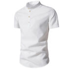 Basic Shirts Herren T-Shirt Button Tops Shorts rmel Sommer T-Shirt Casual V- ~