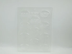 Candy Mold 11 Oval 100 Year Mint Shapes Clear Plastic CK Products 90-11395 - Picture 1 of 5