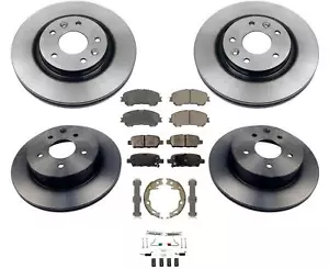 For 14-17 Rogue With 3rd Row Seating Disc Brake Rotors Ceramic Pads Parking 8pc - Picture 1 of 6