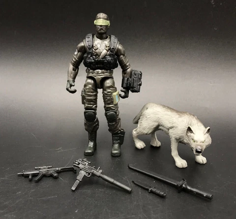 GI Joe: Valor vs Venom SNAKE EYES v23 Hasbro 2005 Complete w Timber 3.75" ARAH Cover