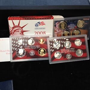 2008-S Complete SILVER Proof Set w Box and COA