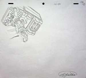 Lápiz de producción Big Guy and Rusty the Boy Robot FIRMADO por Frank Squillace BIG GUY - Imagen 1 de 2