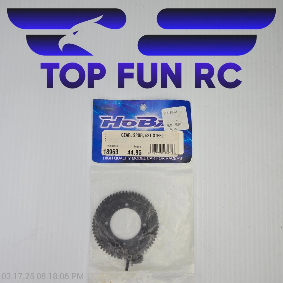 Hobao 18963 Steel Spur Gear, 62T For OFNA 1/8th Scale Nitro Truck - Image 1 of 1