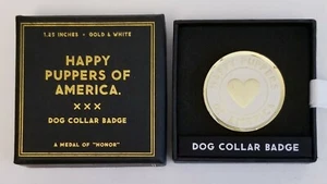 "Happy Puppers Of America" Metall Hundehalsband Abzeichen Clip Charm - Bild 1 von 5