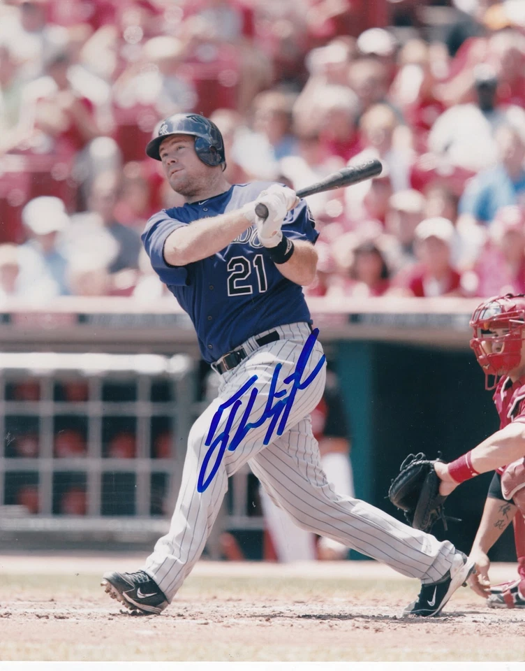 TY WIGGINTON   COLORADO ROCKIES   ACTION SIGNED 8x10 - Image 1 of 1