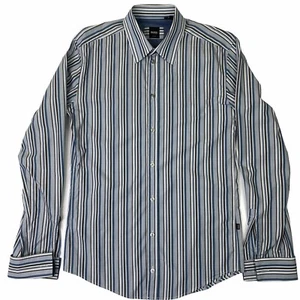 Hugo Boss French Cuff Dress Shirt Mens Sz Medium Slim Fit Blue Long Sleeve - Picture 1 of 7