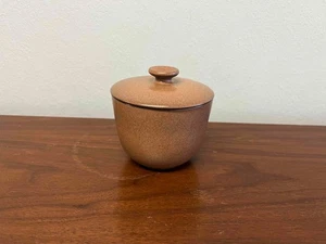Vintage Heath Ceramics Sugar With Lid - Aqua Blue and Brown Speckled - Picture 1 of 9