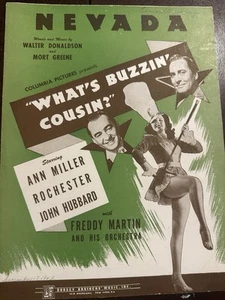 M Ann Miller Movie Sheet Music WHAT’S BUZZIN’ COUSIN? ‘Nevada’ - Picture 1 of 2