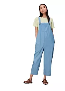 Whistles Rita Dungarees UK 8 Relaxed Fit RRP 119 Pockets Breathable Light Blue - Picture 1 of 16